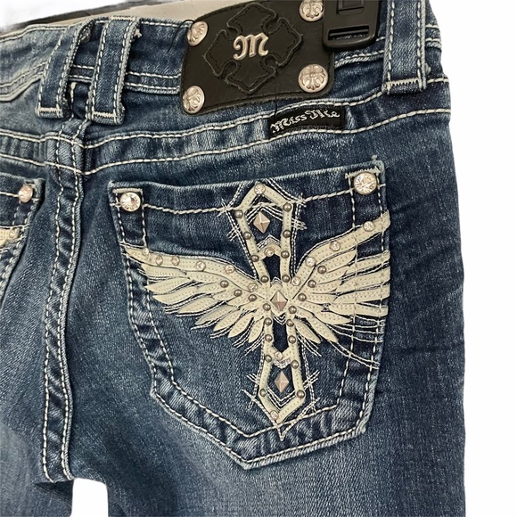 Miss Me Denim - Miss Me Boot Jeans Wing Cross Pocket Size 27 4